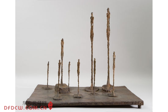 Alberto Giacometti,  La Radura, 1950. Bronzo, 58,7 x 65,3 x 52,5 cm. Collezione Fondation Giacometti, Parigi. 