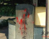 西湖景区武松墓等文物遭喷漆 监控锁定嫌疑人