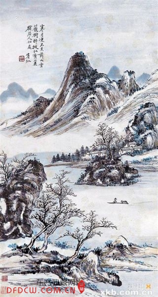 ■黄宾虹 寒江独钓图(雅昌供图)