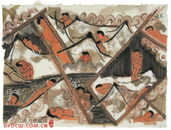 ܹ ɽˮջ ֽϩ 120x59cm 2012