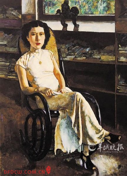 徐悲鸿，《珍妮小姐画像》