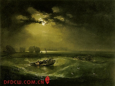 特纳的油画《海上的渔夫》 