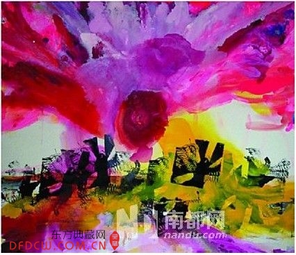 CrissCusson结合了丝网版画和混合媒材创作的花卉神秘而低沉。