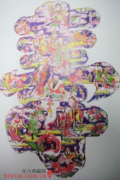 清代扬州木刻年画《寿》扬州博物馆藏