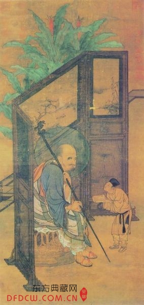 南宋刘松年《罗汉图》轴中的宋代屏风