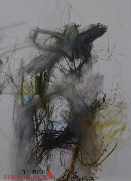 NO.43 苏东平 14.5×20.5cm 2013 彩笔、铅笔、油画棒、马克笔