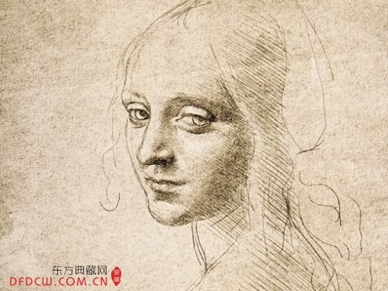 达芬奇《年轻女子的头像》