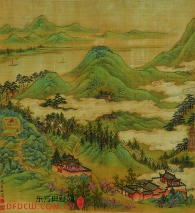 西湖胜景图册（国画） 清代 郁希范