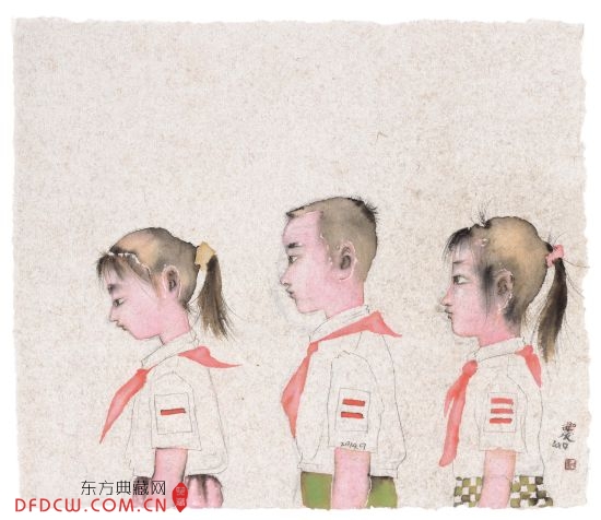 жӳ  55 cm65 cm  ֽˮī  2014 ;Head of the Brigade   55 cm65 cm  Ink and wash on paper  2014 