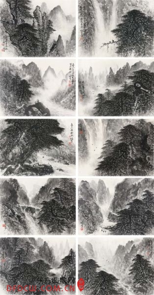 黎雄才《山水册页十开》110万落槌