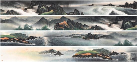 刘国松《香江岁月》,水墨/设色纸本 手卷,46.3 x 1278 cm.,一九八七年作 估价:港元6,000,000-8,000,000/美元780,000-1,000,000 刘国松《香江岁月》,水墨/设色纸本 手卷,46.3 x 1278 cm.,一九八七年作 估价:港元6,000,000-8,000,000/美元780,000-1,000,000
