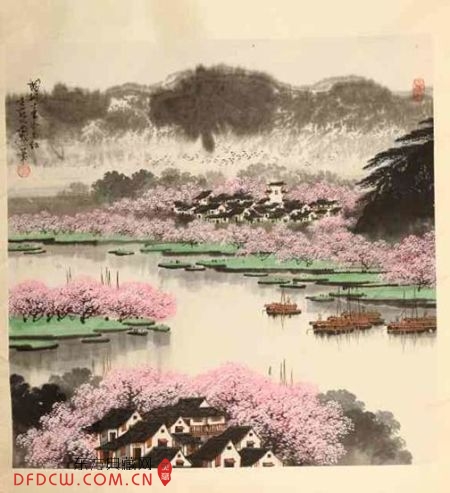 尚游 十里杏花红(拍品编号:49)落槌价1200元 形式:镜片;尺寸:67×68cm 尚游 十里杏花红(拍品编号:49)落槌价1200元 形式:镜片;尺寸:67×68cm