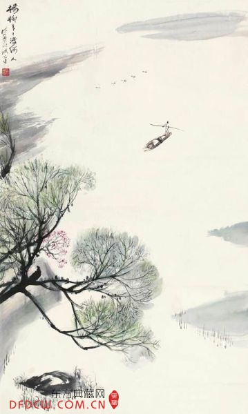 杨柳青青渡河人(拍品编号:710)落槌价6000元 作者:何海霞;品名《杨柳青青渡河人》;质地:纸本;形式:镜心;规格82×50CM 杨柳青青渡河人(拍品编号:710)落槌价6000元 作者:何海霞;品名《杨柳青青渡河人》;质地:纸本;形式:镜心;规格82×50CM