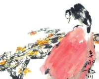 读吴定川花鸟画随感:望秋云神飞扬