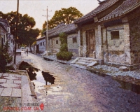 王良武的油画和北京胡同