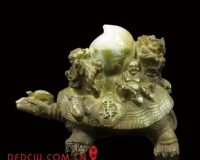 吉祥如意八仙祝寿玉龟摆件欣赏