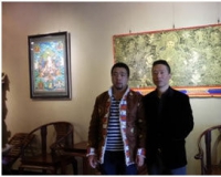 昂重才让唐卡艺术展天津开幕