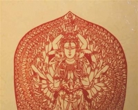 千手观音刻纸在江宁博物馆展出 刻工精湛