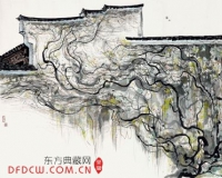 吴冠中《墙上秋色》1200万元落槌