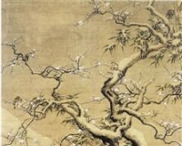 清代画家沈铨:游兔欣喜无意梅花(图)