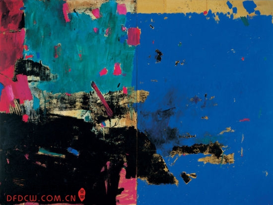 天边的云彩No.8 唐承华 195×390CM 布面 油画 综合媒介 2007年