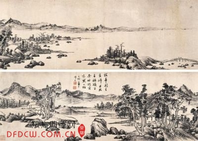 查士标山水手卷
