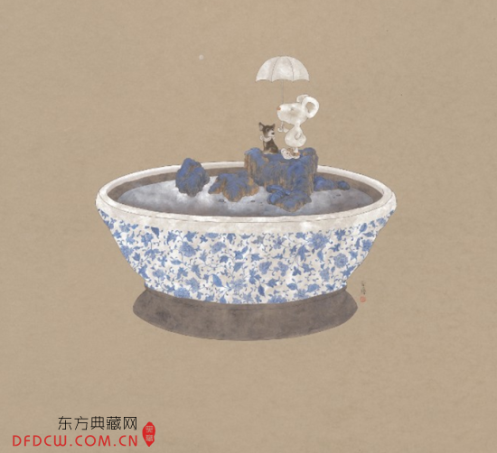 弥漫(1)86X86cm 纸本设色 2010