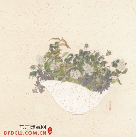 草本系列(6) 66X66cm 纸本设色 2014