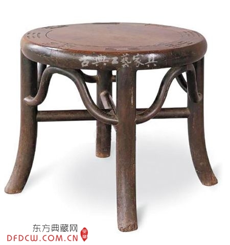 图2 清 红木八卦圆凳