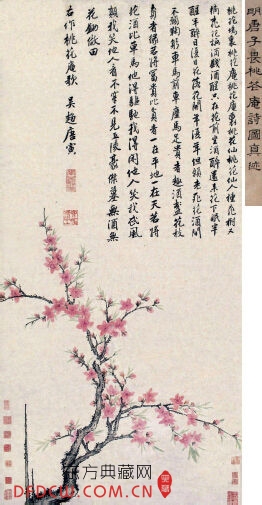 唐寅《桃花庵诗图》