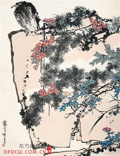 　潘天寿《鹰石山花图》以2.79亿元成交。
