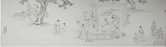 　　林维业 　　清品图 　　国画 　　160x60cm