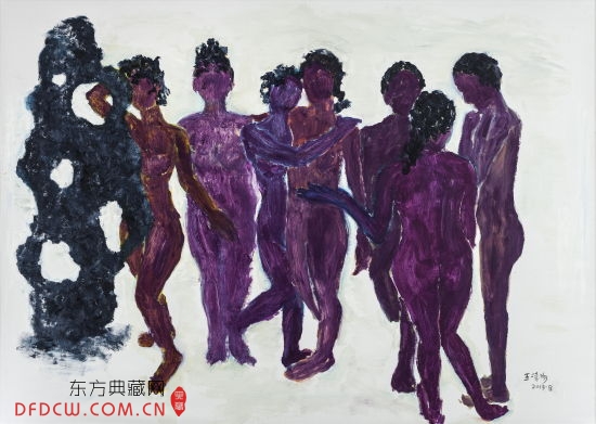王清州展览作品油画《八美图》，200x300cm,2013