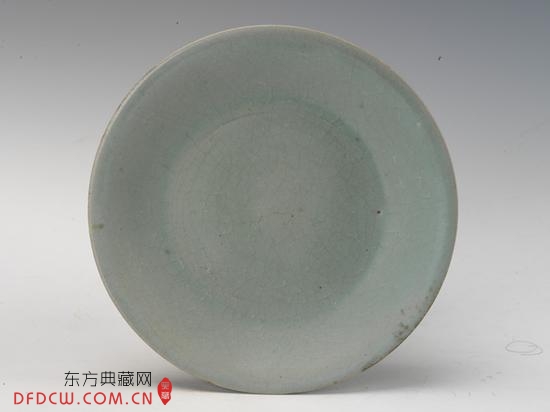宋汝窑天青釉瓷盘