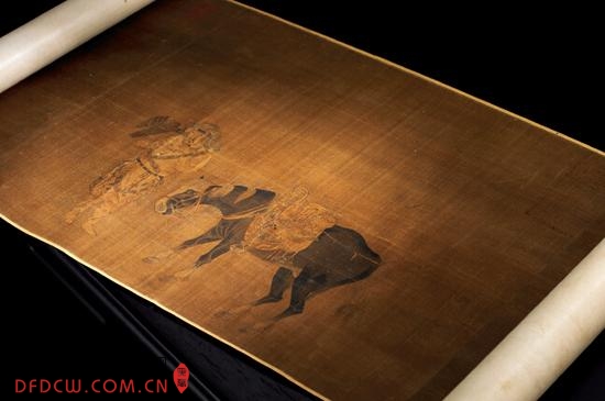 宋人摹郭忠恕四猎骑图（展开图）