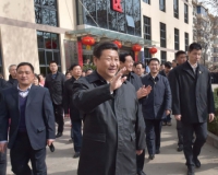 习近平手持三阳开泰剪纸向全国人民拜年