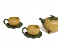 蒋蓉制五件青蛙荷叶套具鉴赏