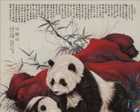 当代艺术鬼才田七国宝熊猫系列网络联盟展