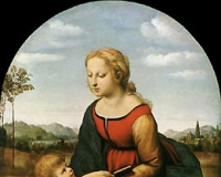 拉斐尔的《圣母子与施洗者约翰》
