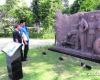 新加坡南侨机工雕塑揭幕