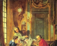 布歇的油画:《午餐》