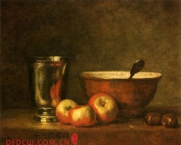 夏丹的静物画《银杯》