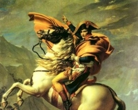 大卫油画:拿破仑越过圣贝尔纳山