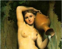 安格尔的油画:《泉》