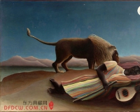 卢梭:《睡着的吉普赛人》