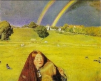 米莱斯的油画《盲女》