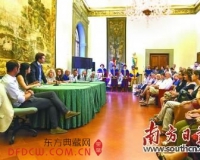 肥女雕塑进入佛罗伦萨美第奇宫