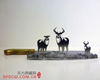 艺术家的刀片剪影雕塑赏析