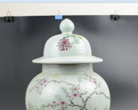 精品粉彩花鸟纹将军罐赏析