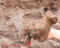 隆昌发现2000年前东汉崖墓 出土汉时萌陶狗(图)